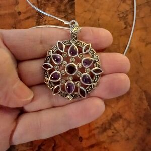 STERLING & GEMSTONE NECKLACE